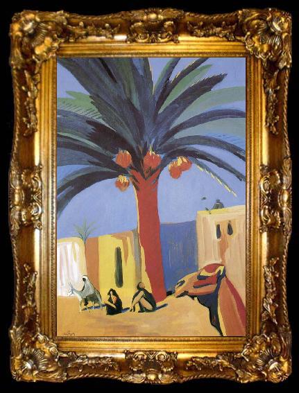 framed  unknow artist Egypt palm, ta009-2